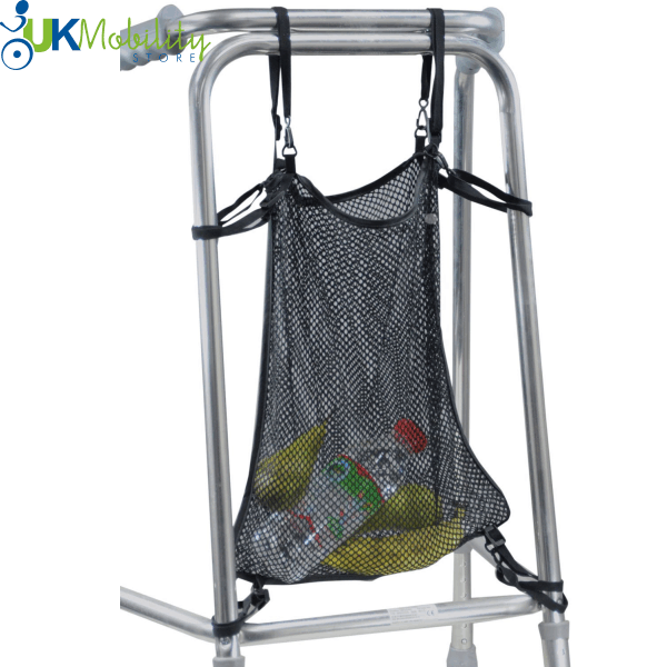Zimmer Walking Aid Frame Net Mesh Bag For Storage Holds Shopping
